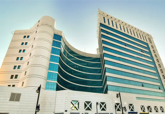 modern commercial building in Riyadh representing real estate development and infrastructure growth in Saudi Arabia