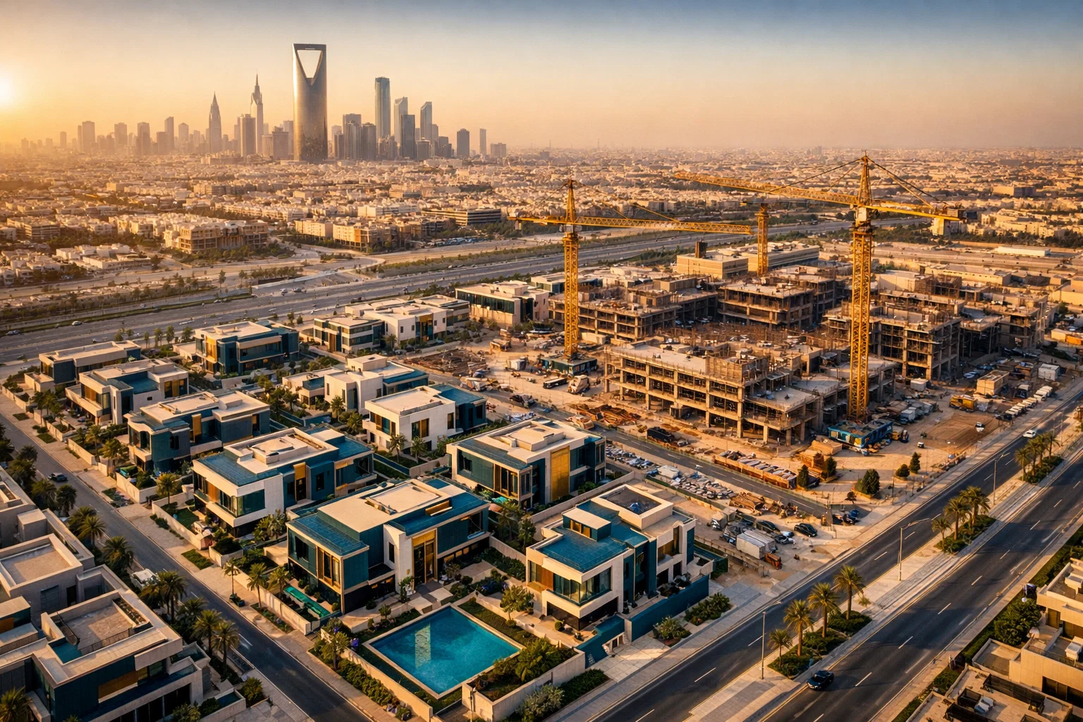 نجاح المشاريع العقارية في السعودية من خلال مشروع تطوير عقاري حديث في الرياض