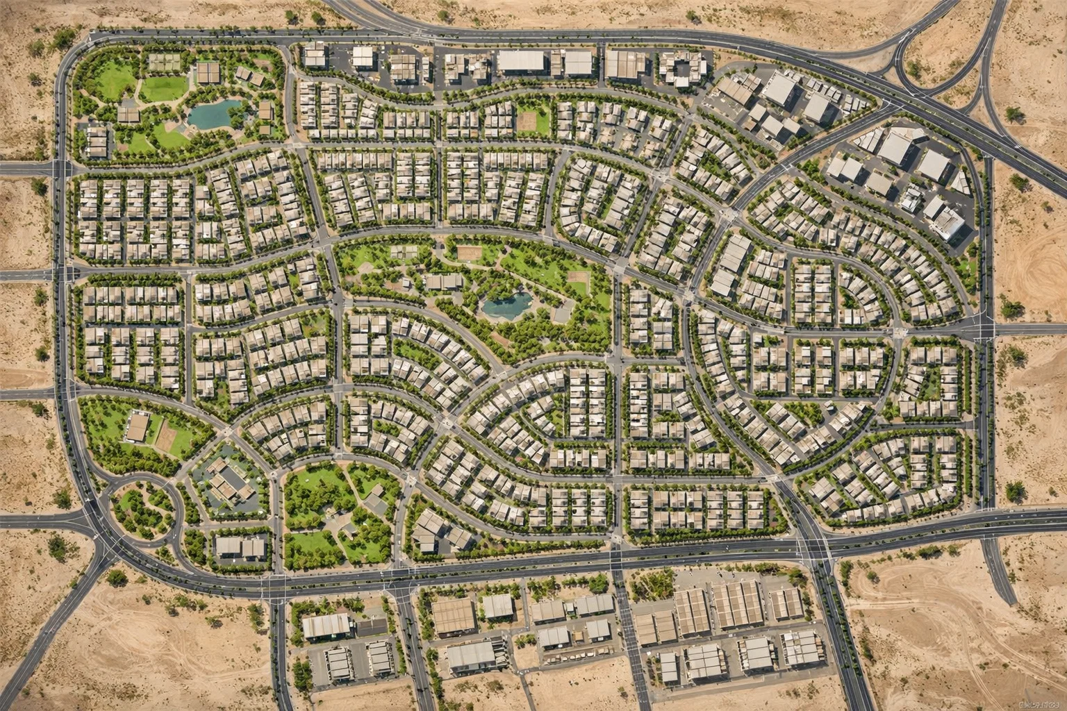 land development and infrastructure planning layout in Riyadh showing organized plots and road network design for a modern real estate project