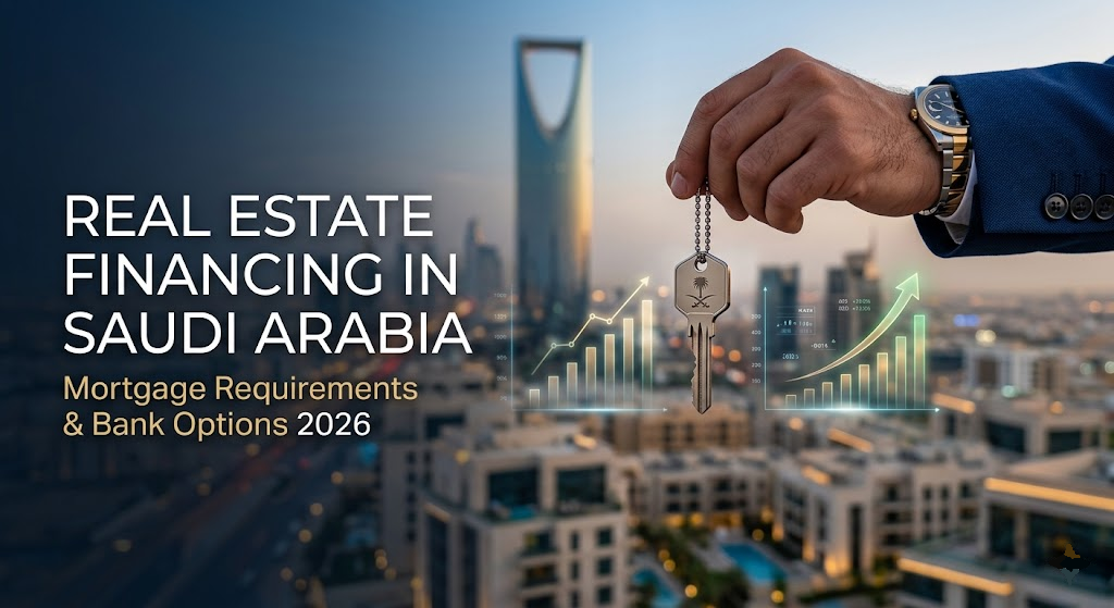 mortgage process in Saudi Arabia showing property financing steps and real estate investment growth in Riyadh