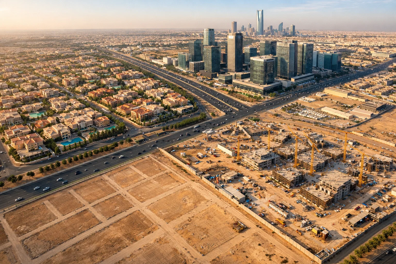 types of real estate in Saudi Arabia including residential commercial buildings and land in Riyadh