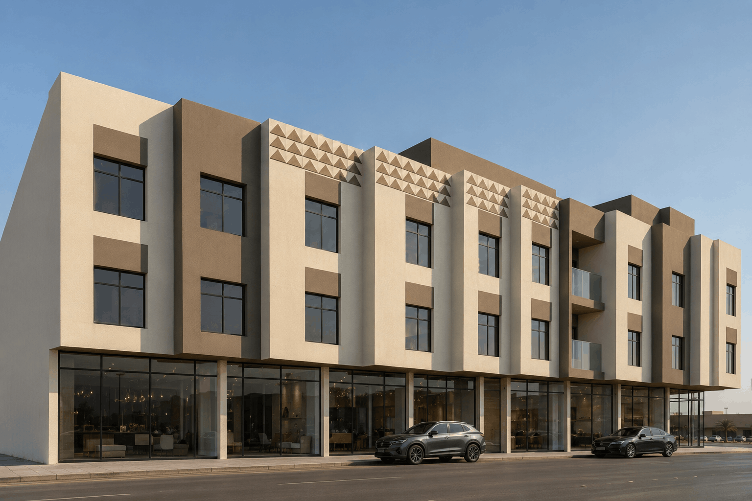 واجهة مشروع الصالحية السكني والتجاري في حي الصالحية بالرياض