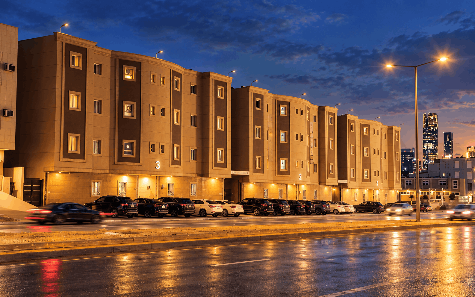 3D architectural illustration of Al Rossais Al Sahafah Complex in Riyadh